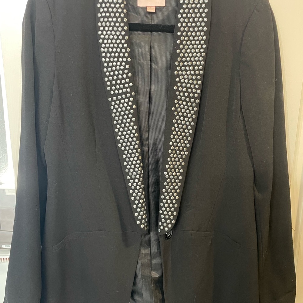 Romeo & Juliet Couture Black Blazer with Silver Studs